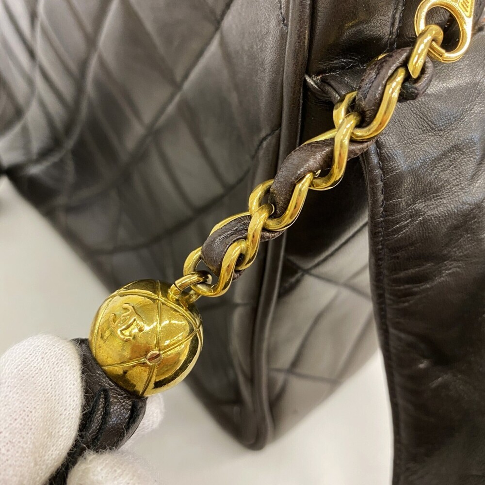 Chanel Matelassé Shoulder Bag, Lambskin, Black, Women's, P3195656 - Picture 11 of 12